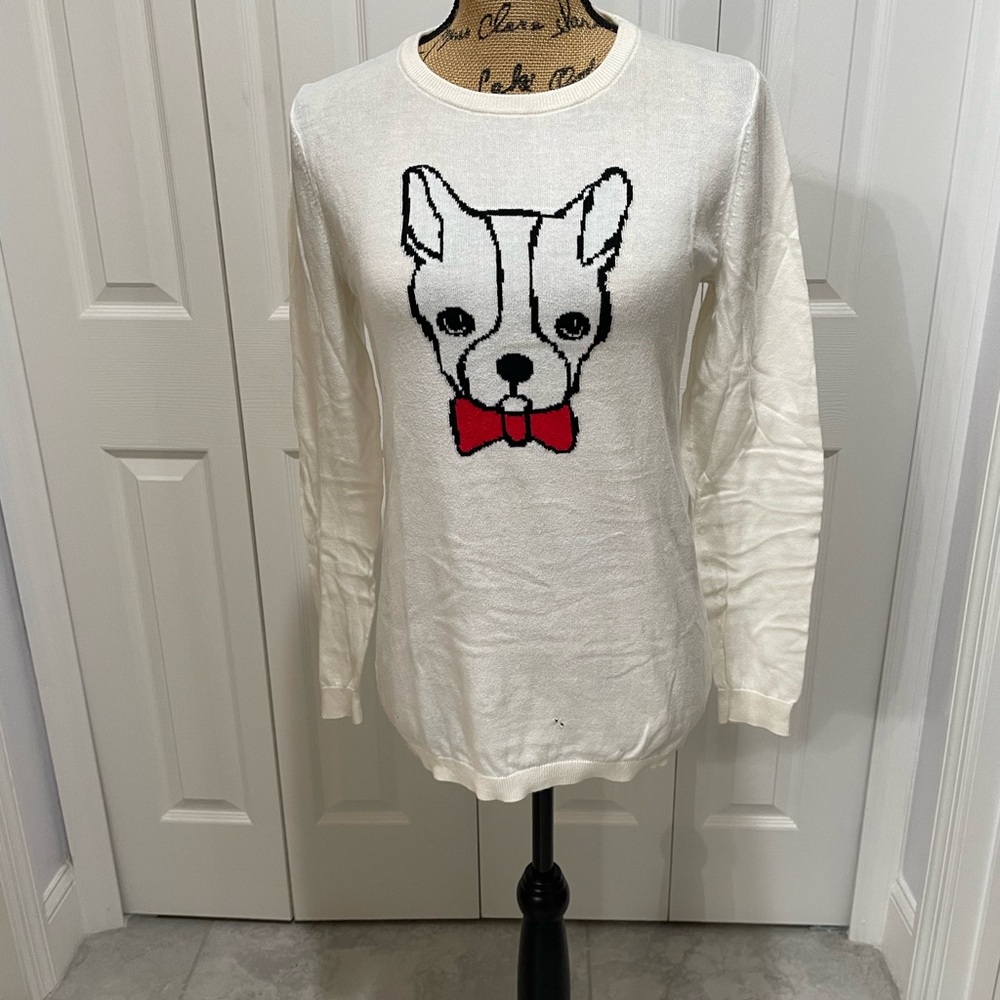 Old Navy Cream Long Sleeve Light Weight Sweater Sz M - Picture 1 of 12